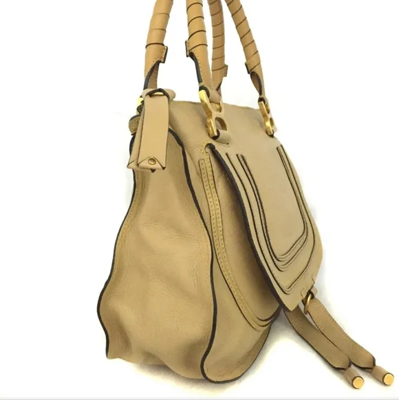 Chloe Marcie  Brown Leather Hand Bag w/Shoulder Strap - Picture 2 of 11